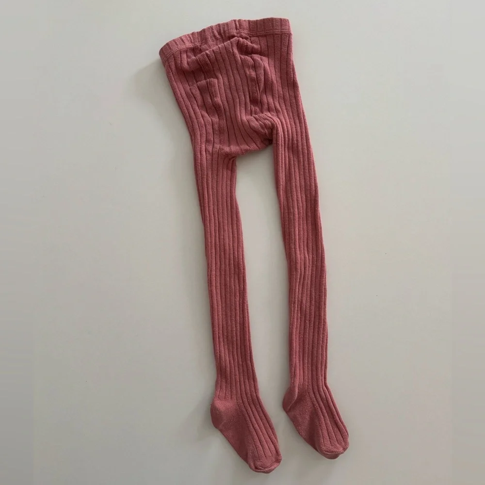 ZARA Ribbed Rose Tights - Picture 4 of 4